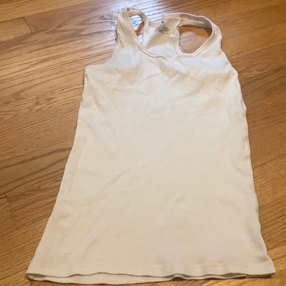 White. Racer back tank top. Size small.